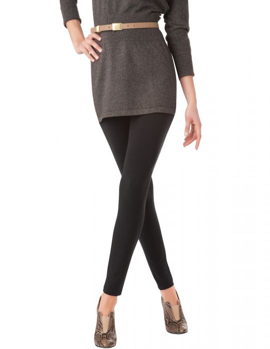 Hue Plus Size Wide Waistband cotton leggings 1X Black (4606016454721)