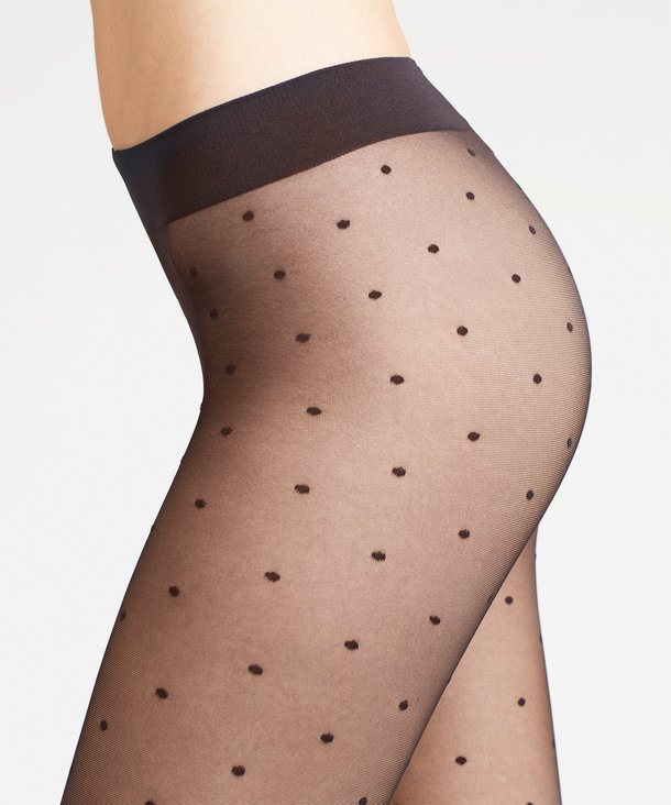 Transparent Falke Dot Tights with modern polka dots