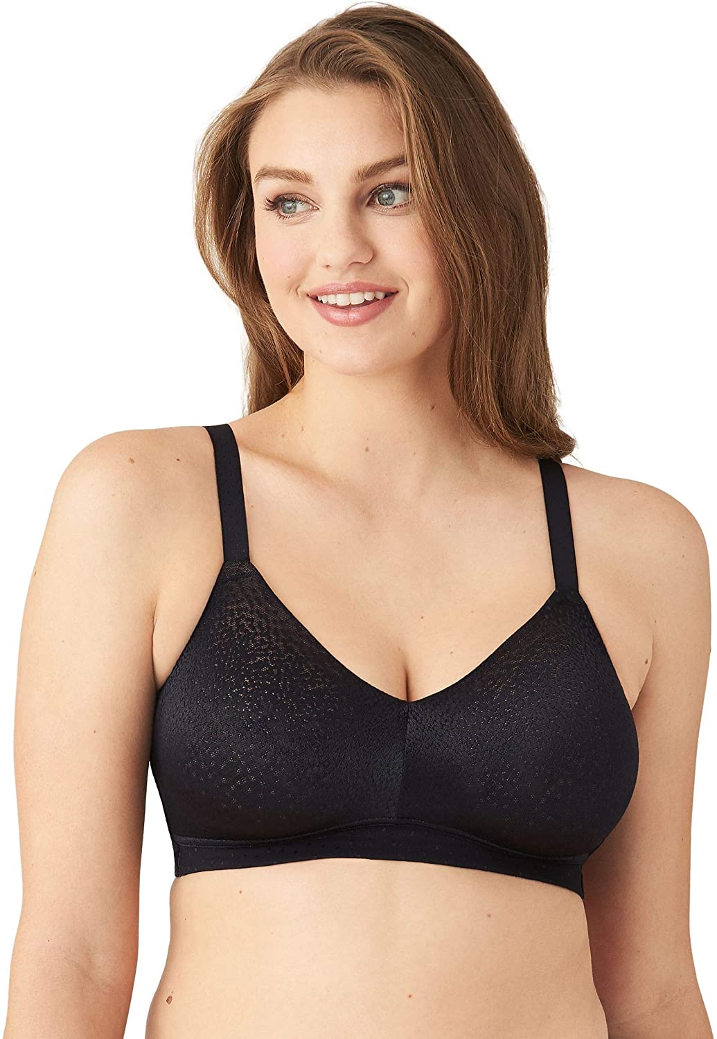 Wacoal Back Appeal Wireless Bra 32/C Black (4612048617537)