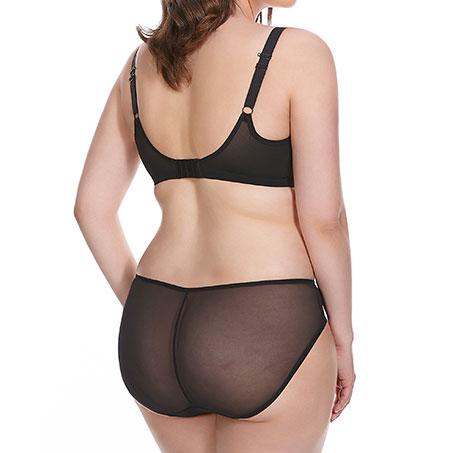 Black underwire plunge bra by Elomi