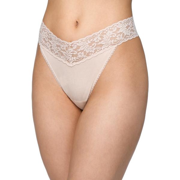 Hanky Panky Cotton With A Conscience Original Rise Thong Pink