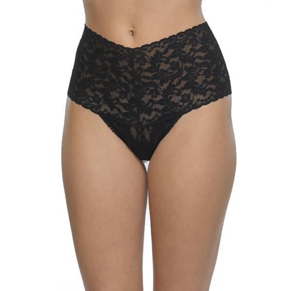 Hanky Panky Signature Lace Retro Thong O/S Blk