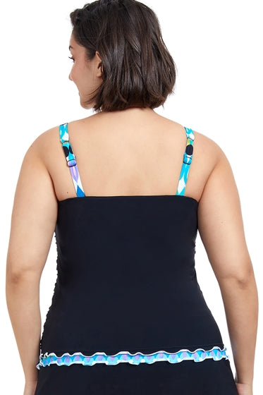 Profile by Gottex Moroccan Escape Plus Size Side Slit Cinch Swim Skirt