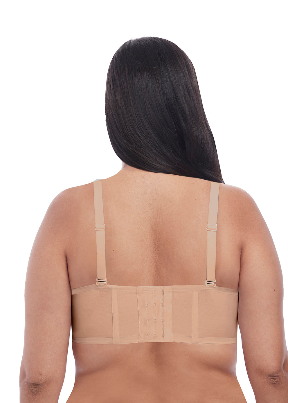 Full coverage nude strapless bra