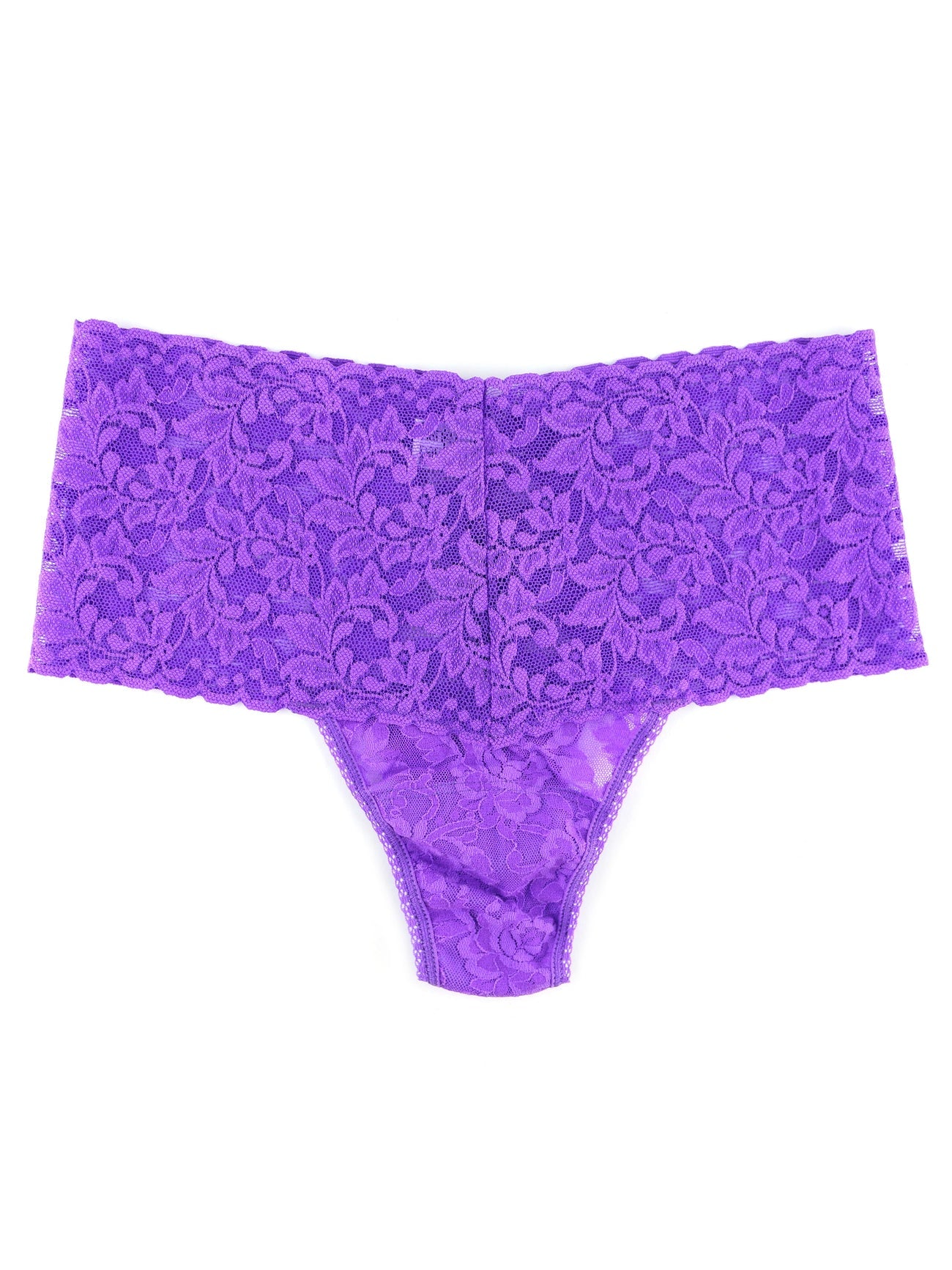 Hanky Panky Signature Lace Retro Thong Purple