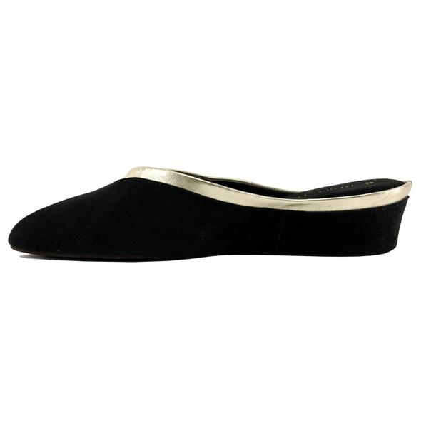 Jacques Levine Spanish Leather Wedge Slipper Pink