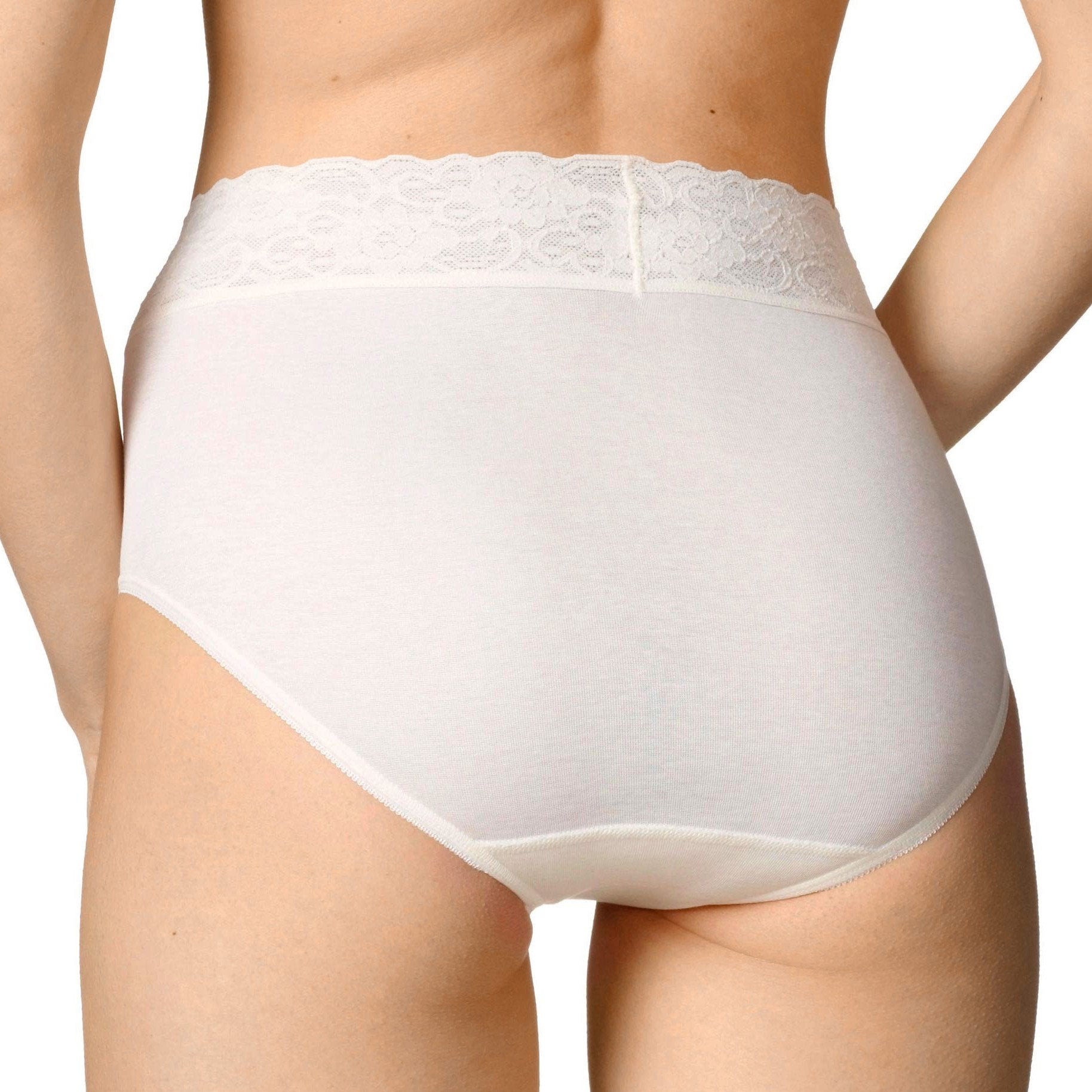 Calida cotton panties with lace trim