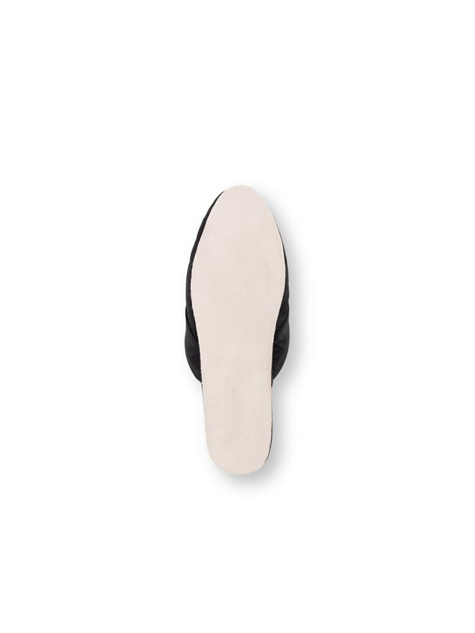 Quilted-satin slipper with a well-cushioned footbed Slippers