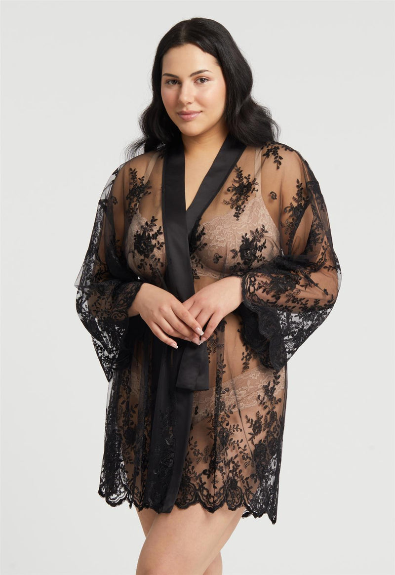 Rya Collection Darling Plus Size Chemise Black/1X