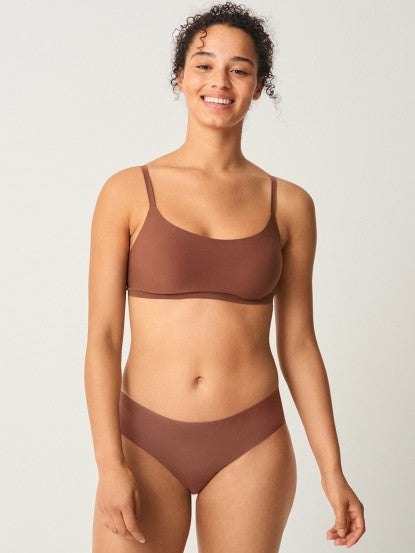 Chantelle Soft Stretch Scoop Padded Bralette brown