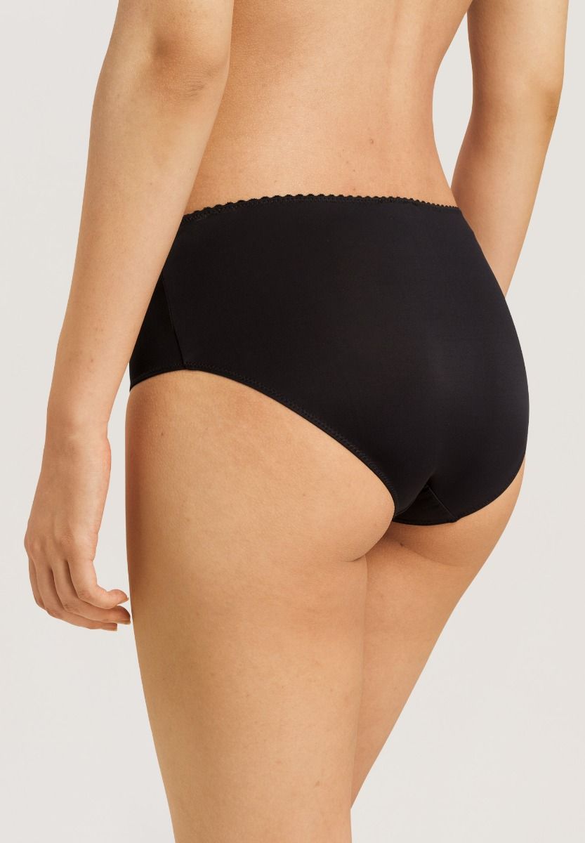 Black Hanro Satin Deluxe Hipster
