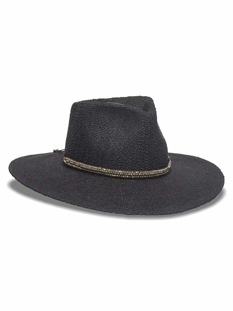 Black Toyo straw sun hat