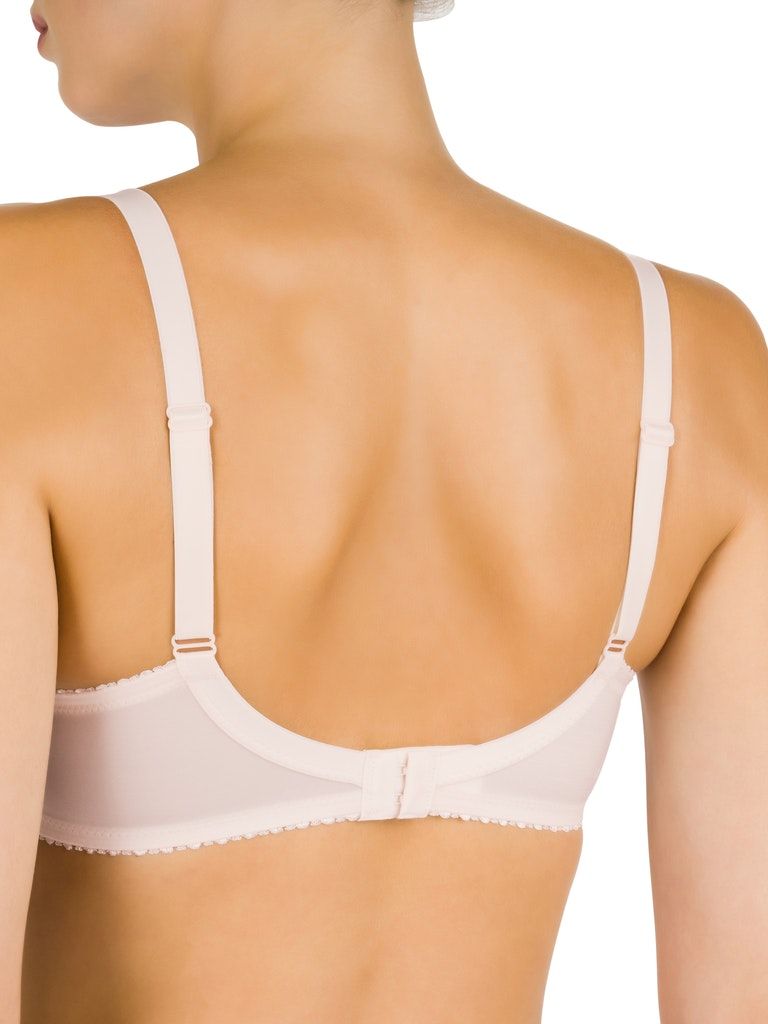 Adjustable in the back with restricted stretch in the front Bra