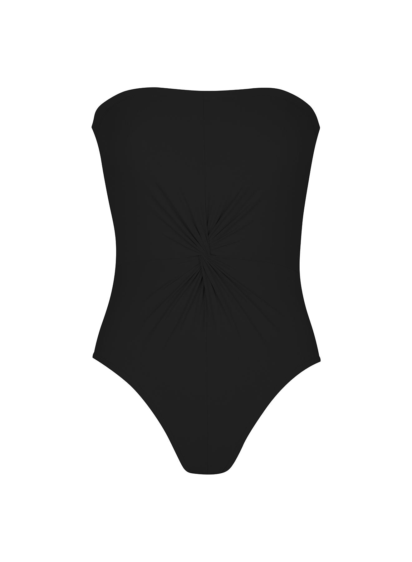 Karla Colletto Twist Bandeau With Shelf Bra One Piece