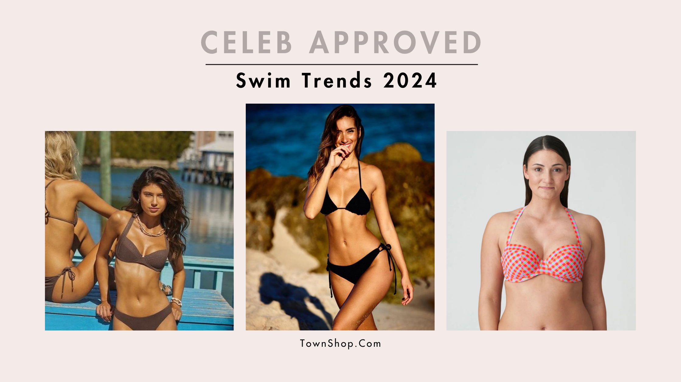 Models wearing trending swimwear for 2024