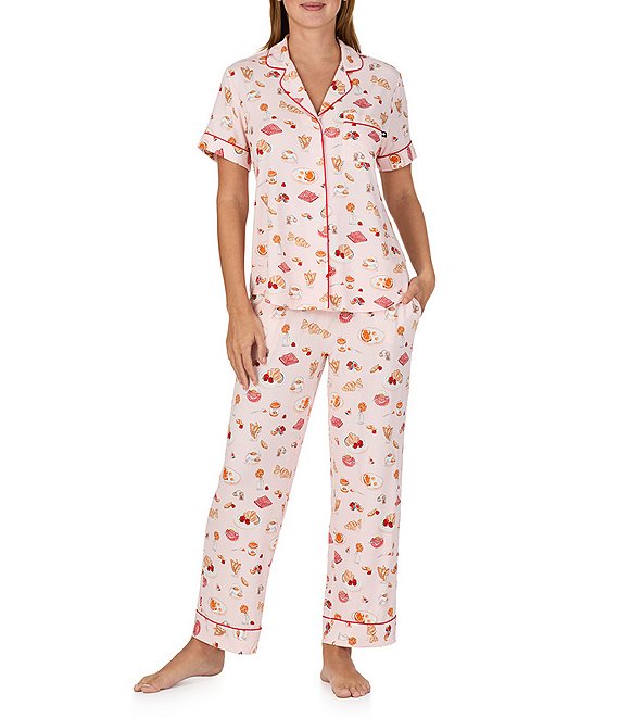 Kate Spade S/S Notch Crop PJ Set