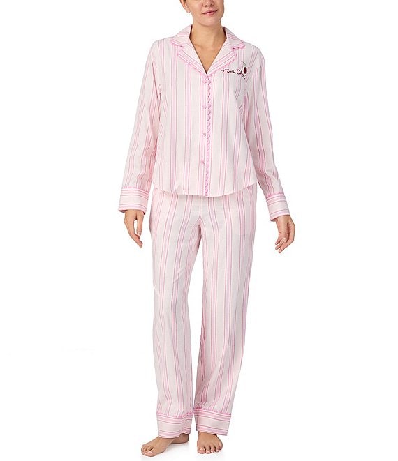 Kate Spade L/S Flannel Notch PJ Set