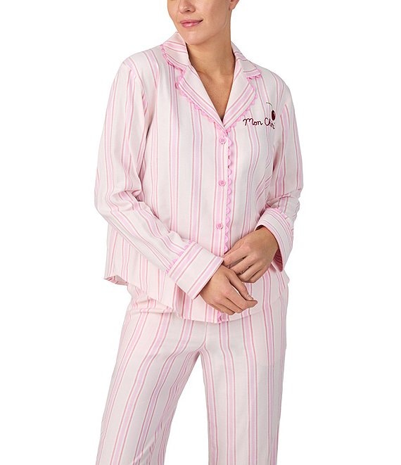 Kate Spade L/S Flannel Notch PJ Set