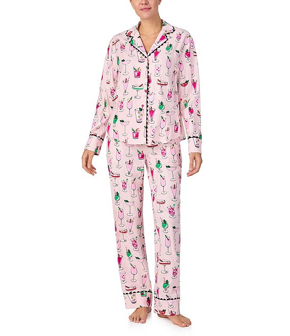 Kate Spade L/S Flannel Notch PJ Set