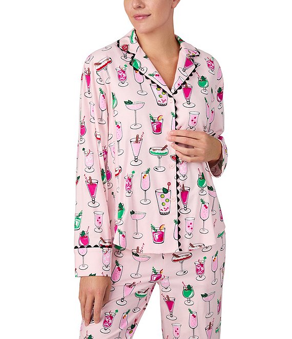 Kate Spade L/S Flannel Notch PJ Set
