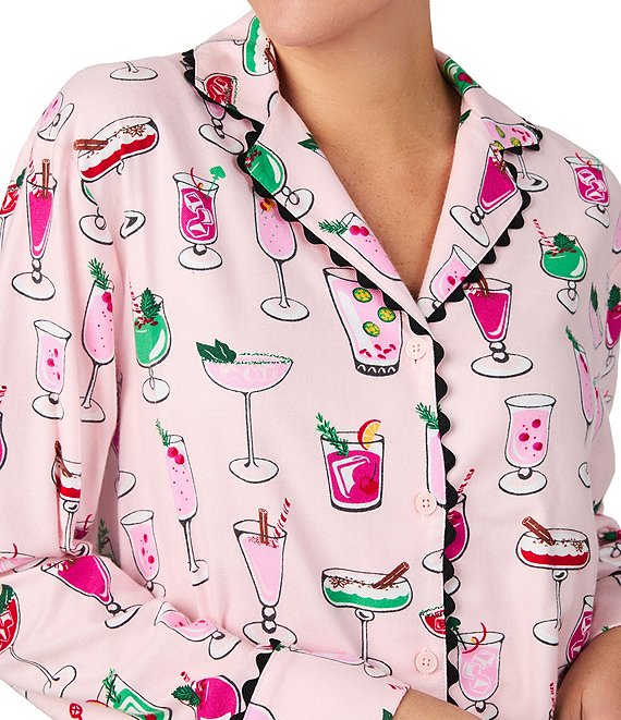 Kate Spade L/S Flannel Notch PJ Set