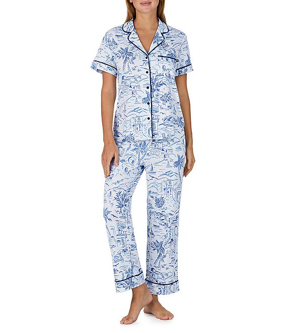 Kate Spade S/S Notch Crop PJ Set