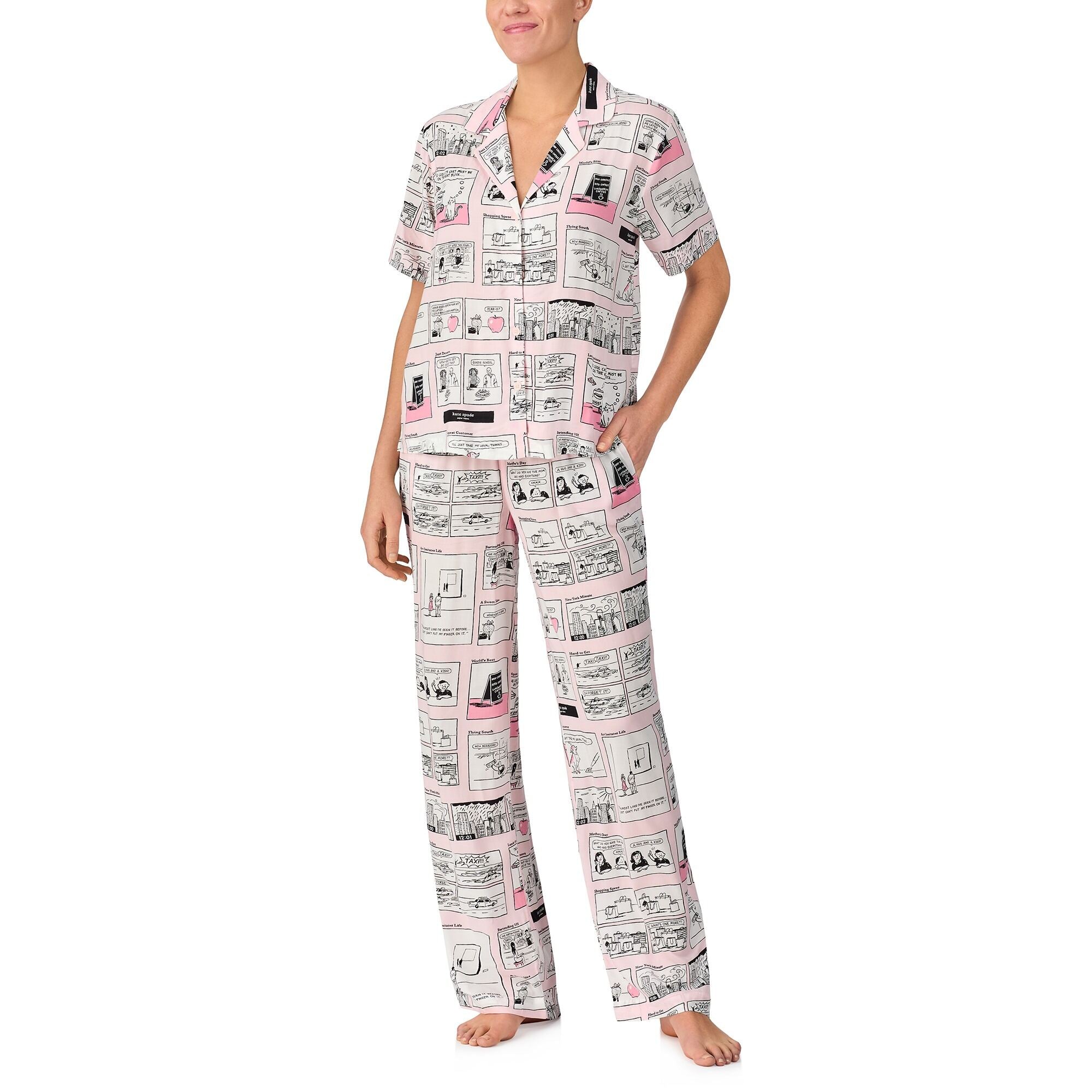 Kate Spade Short Sleeve Long PJ Set
