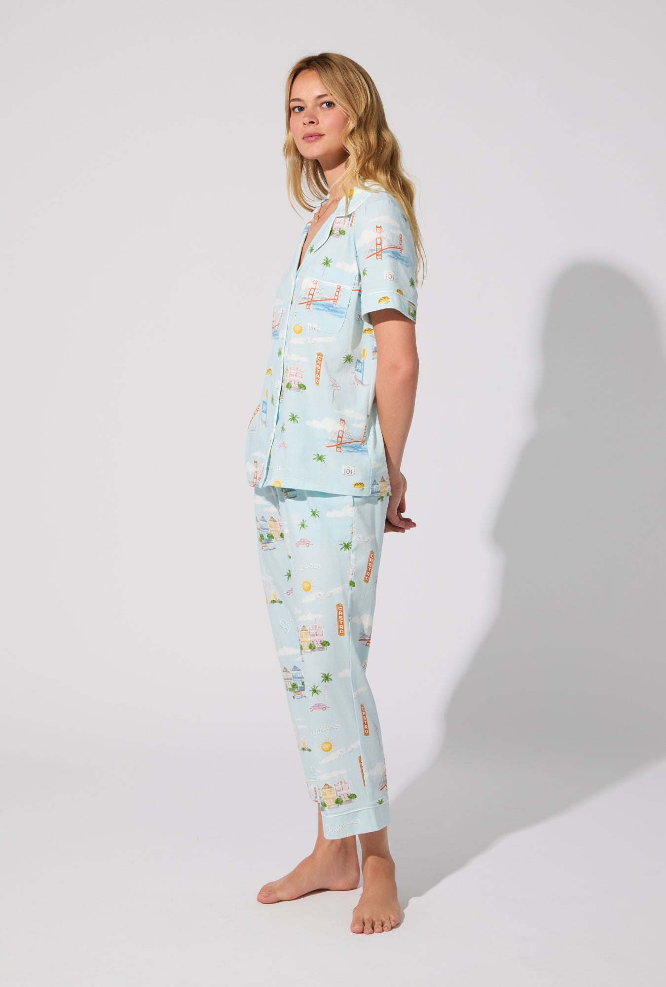 Bed Head Short Sleeve Classic Stretch Jersey Cropped PJ Set