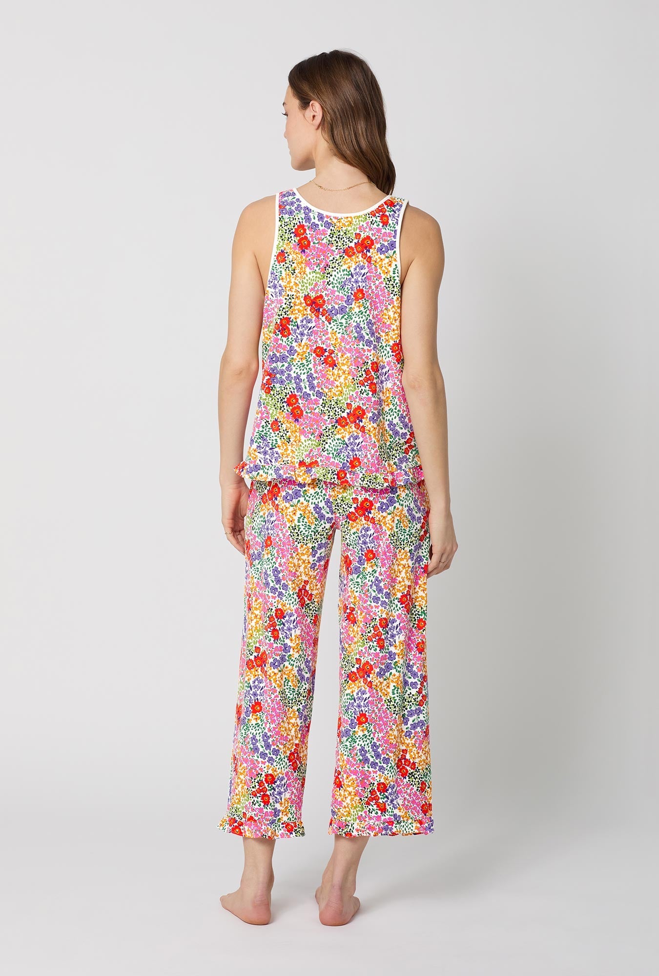 Bed Head Spring Fields Ruffle Tank Cropped PJ Set