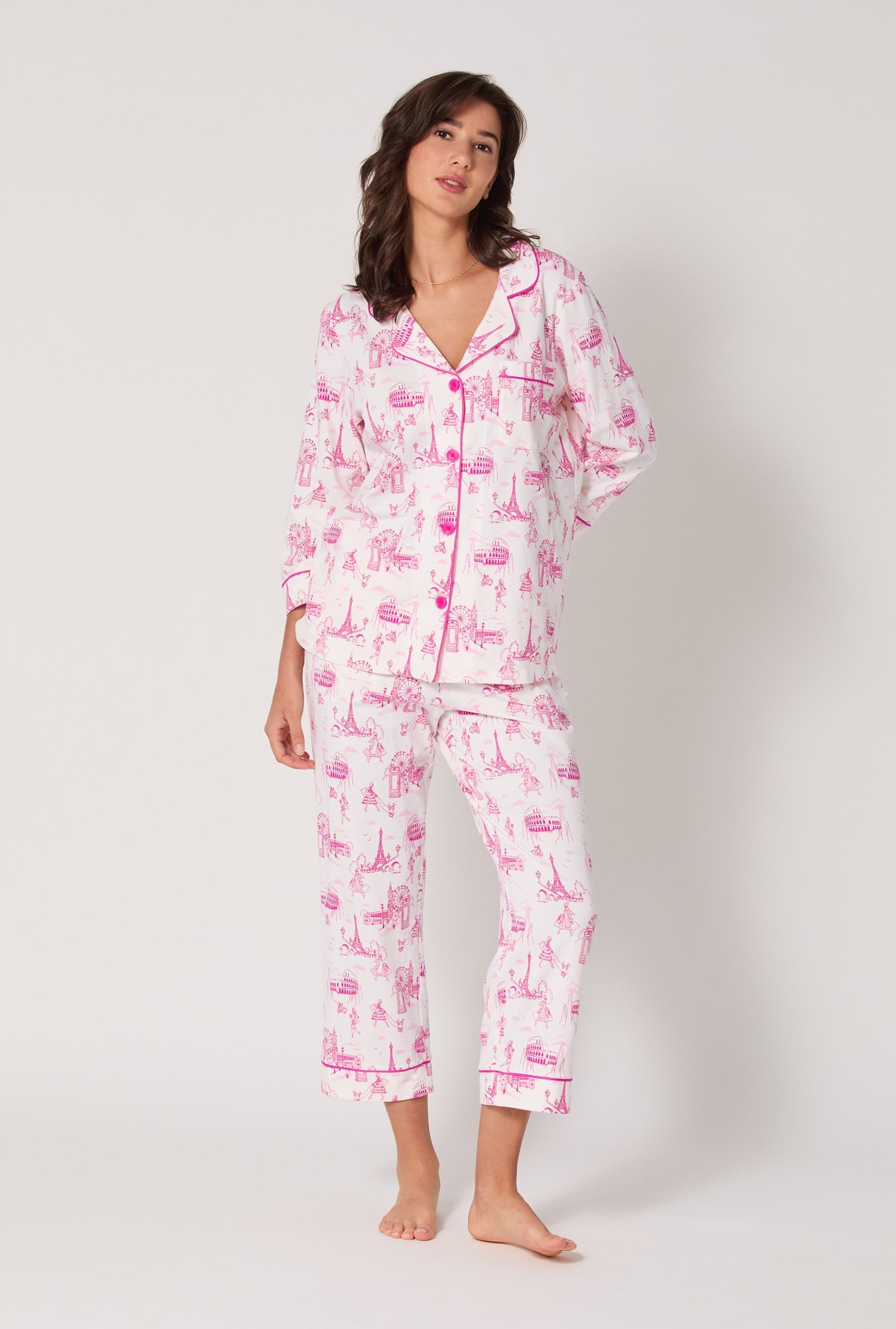 Bed Head Jet Setter 3/4/S Cropped PJ Set