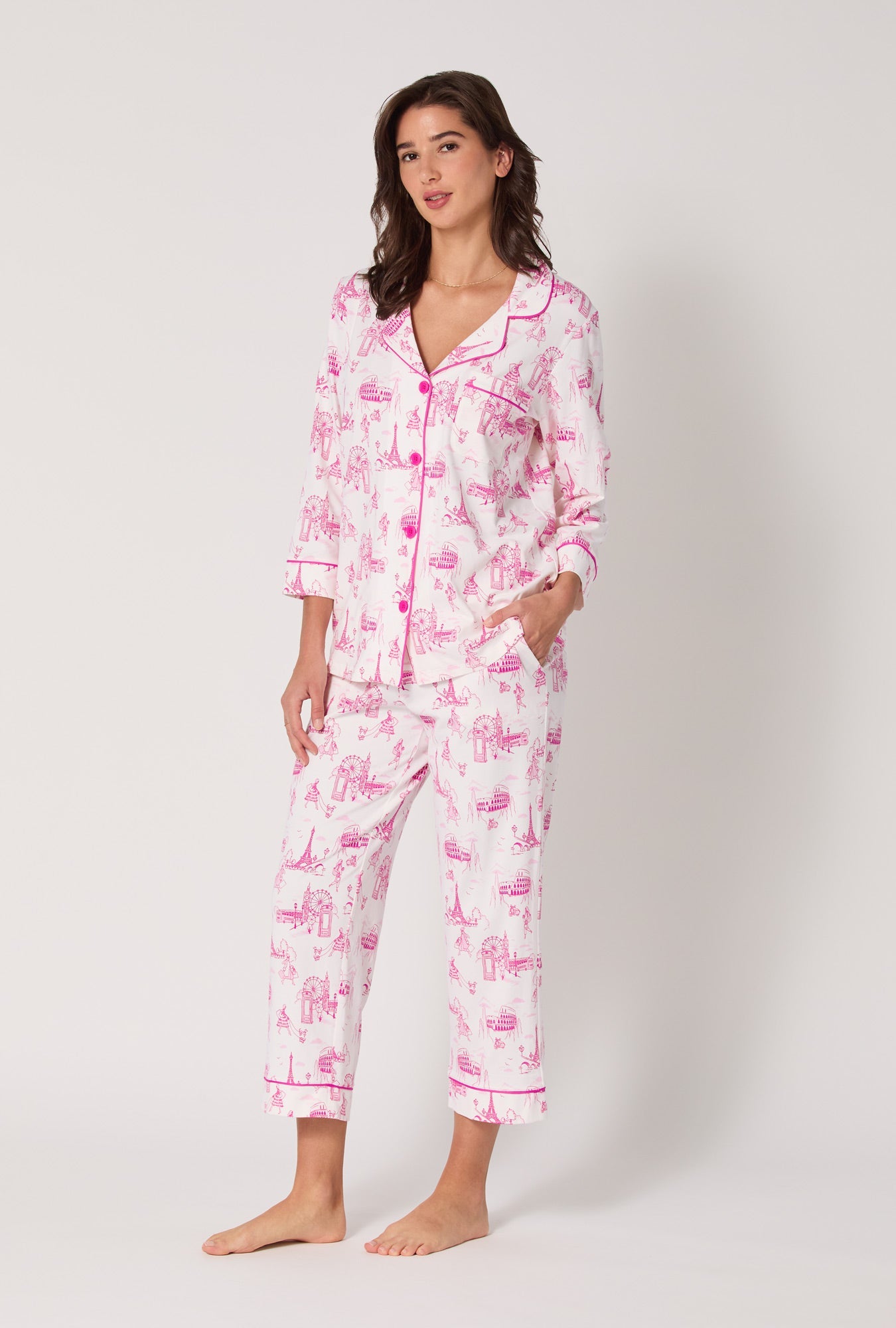 Bed Head Jet Setter 3/4/S Cropped PJ Set