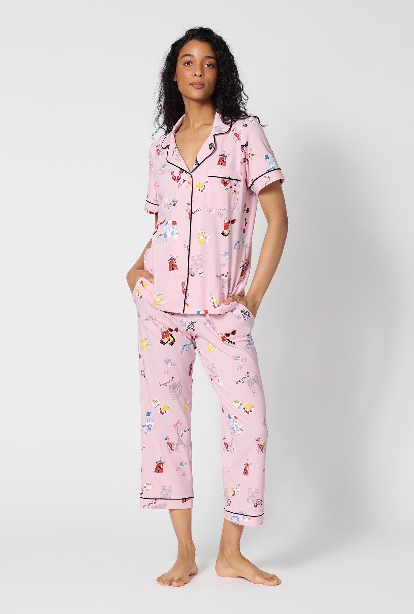 Bed Head J`Adore Paris S/S Cropped PJ Set
