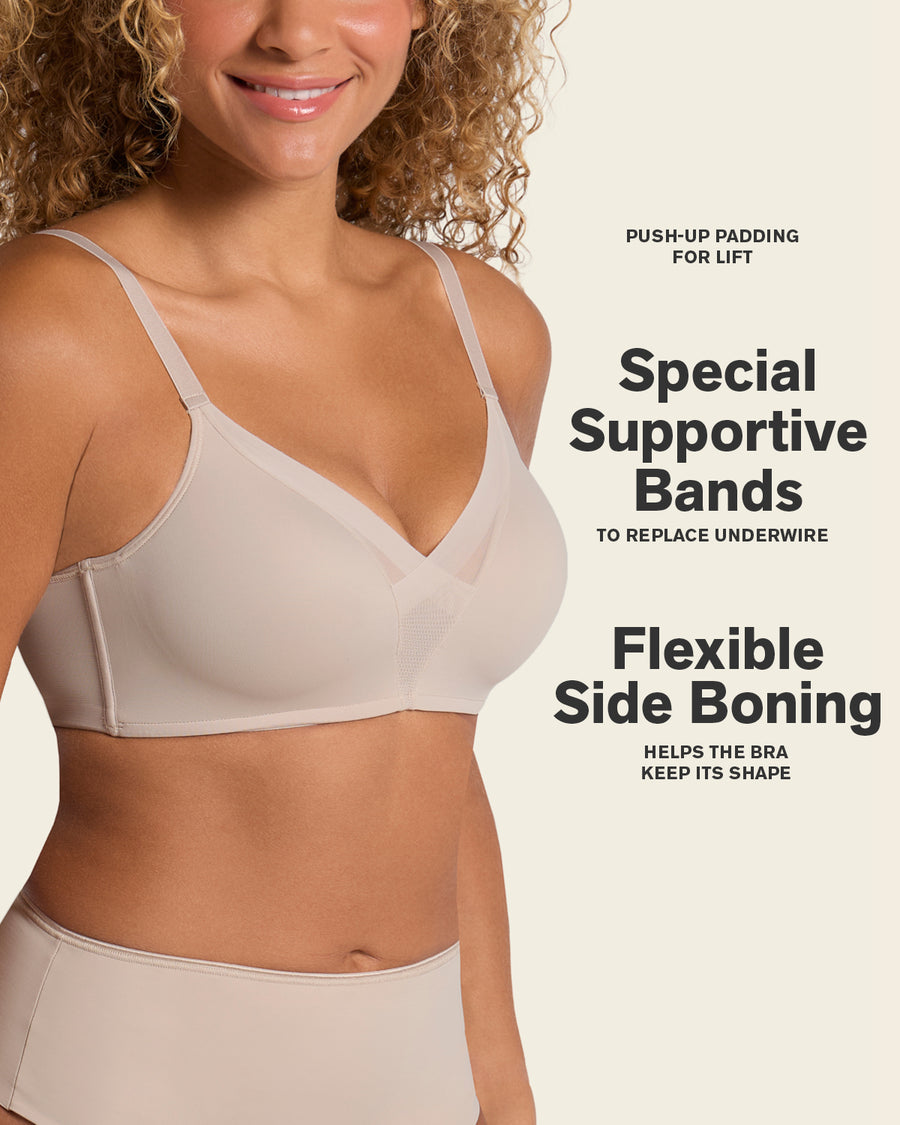 Leonisa Comfortfit Wireless Push Up Bra