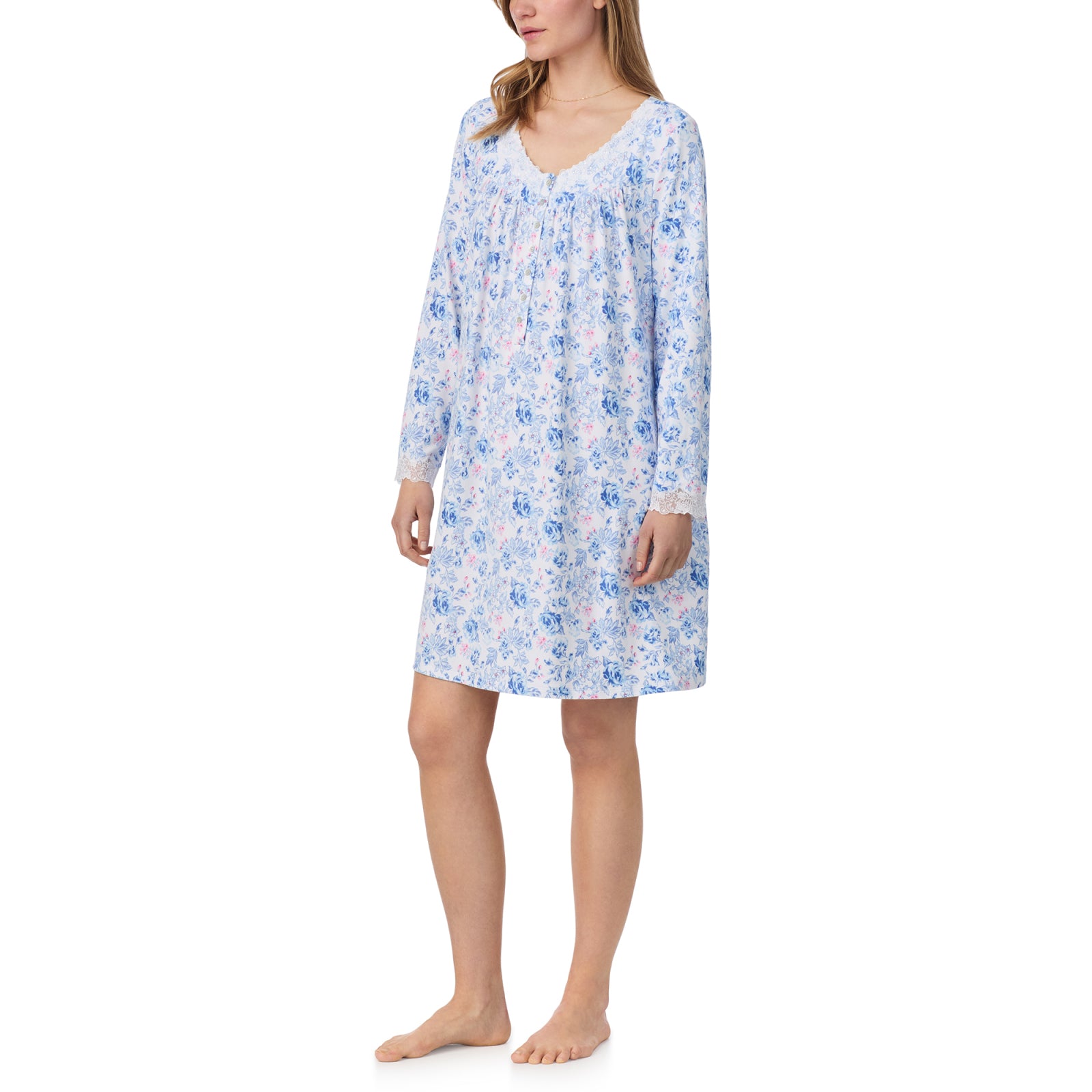 Eileen West Dream Sweater Knit Short L/S Nightgown