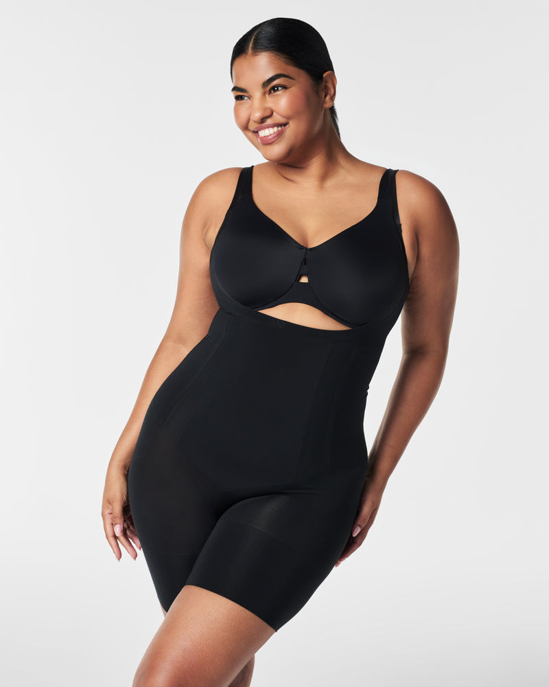Spanx OnCore Open-Bust Mid-Thigh Bodysuit