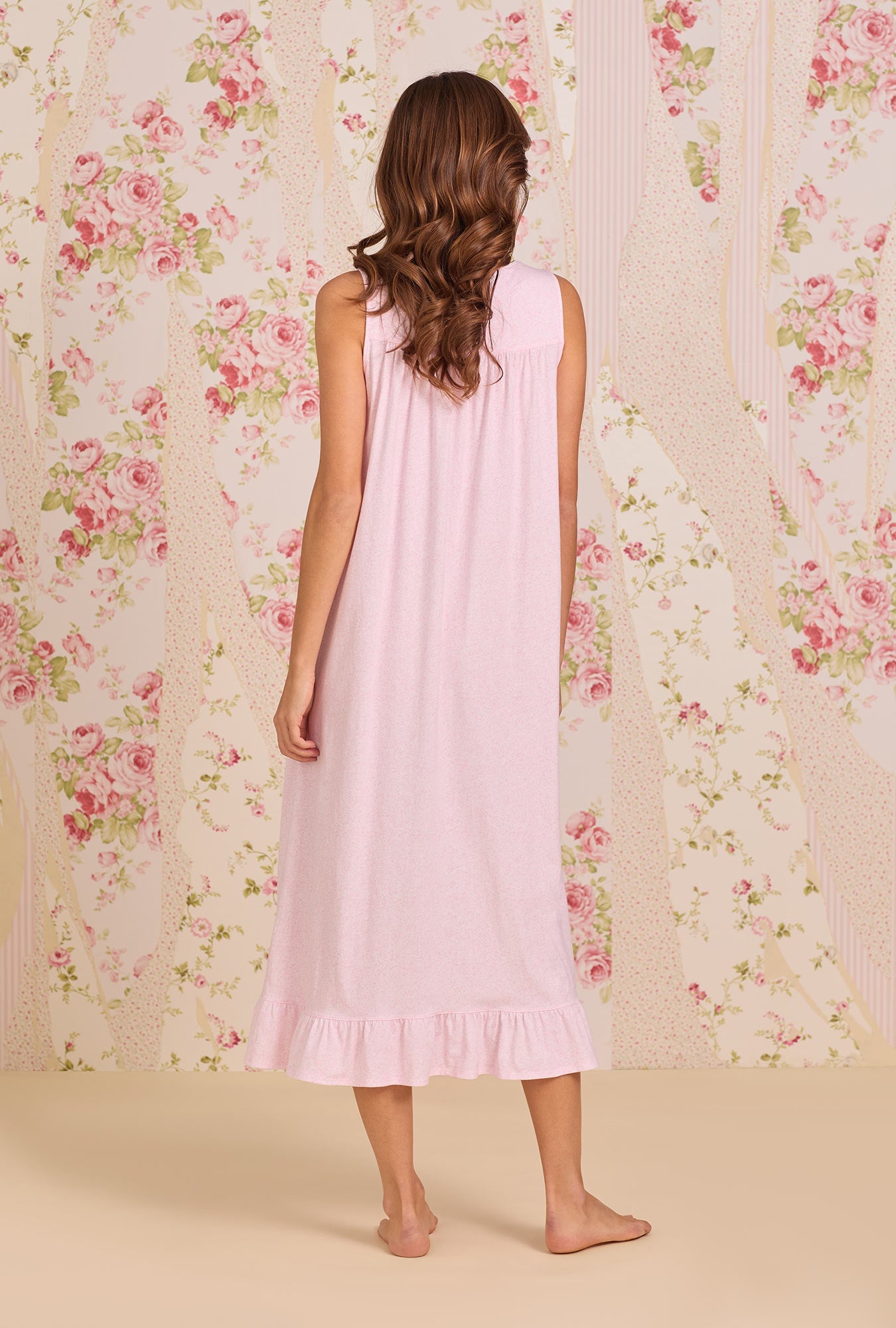 Eileen West 100% Cotton Jersey Knit 48" Long S/L Nightgown