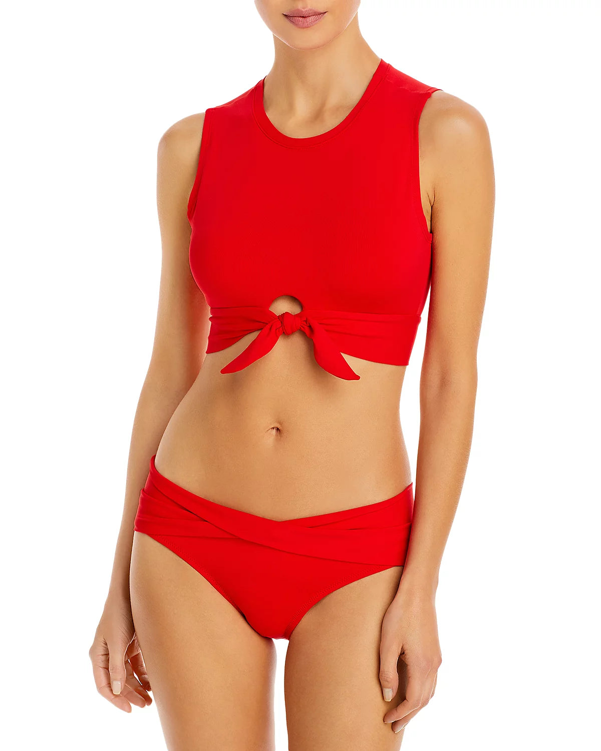 Robin Piccone Ava Knot Front Tank Bikini Top