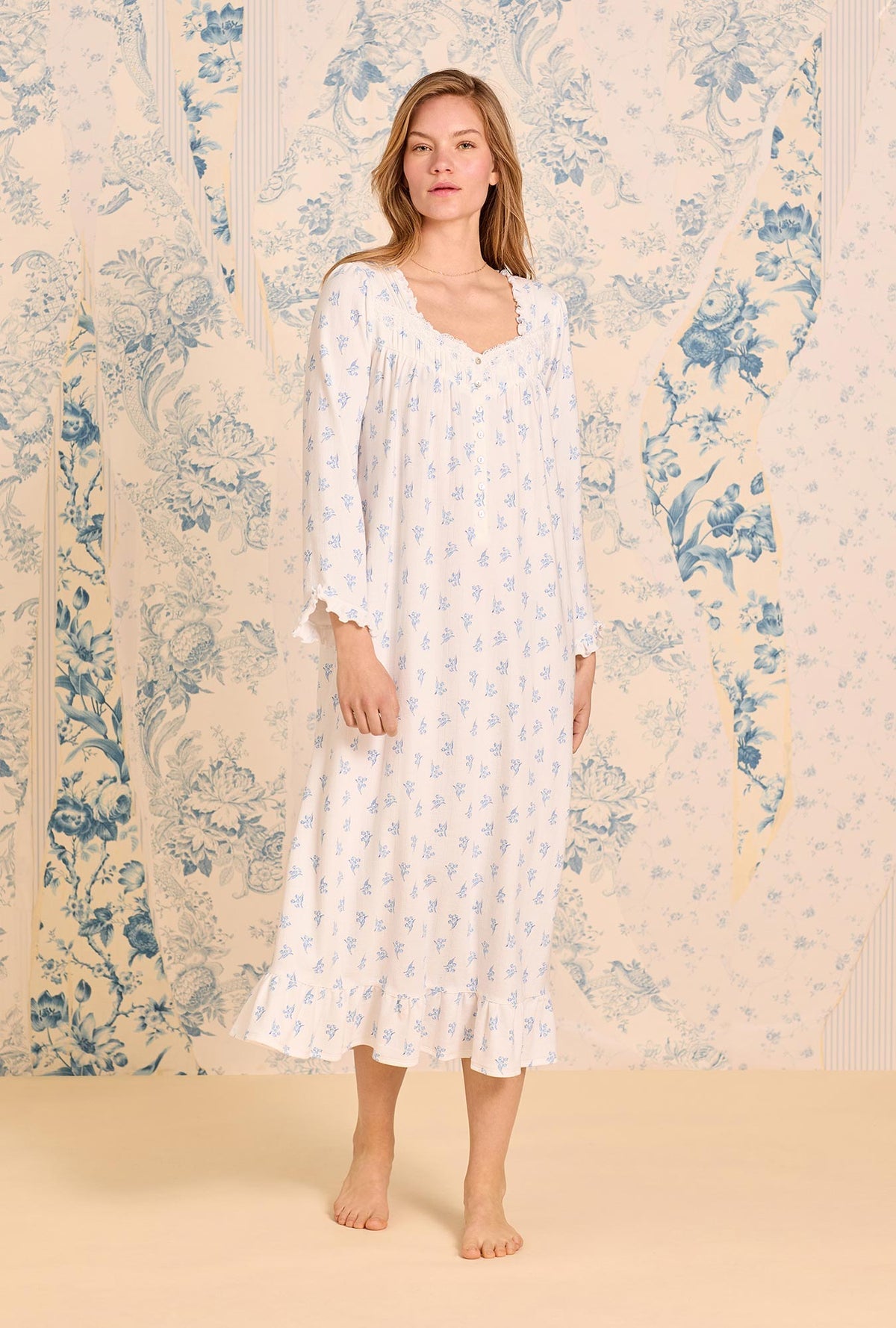 Eileen West Lily Reverie Cotton Pointelle Ballet Nightgown