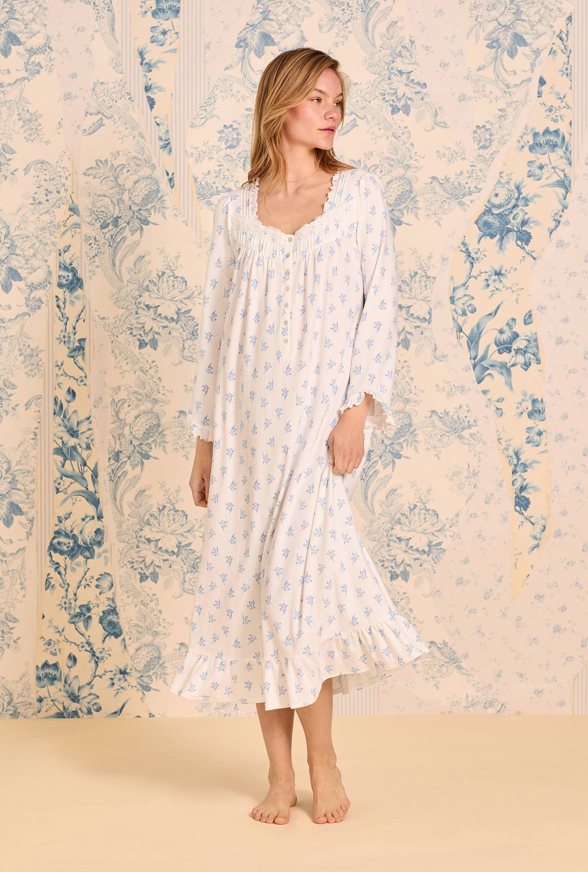 Eileen West Lily Reverie Cotton Pointelle Ballet Nightgown