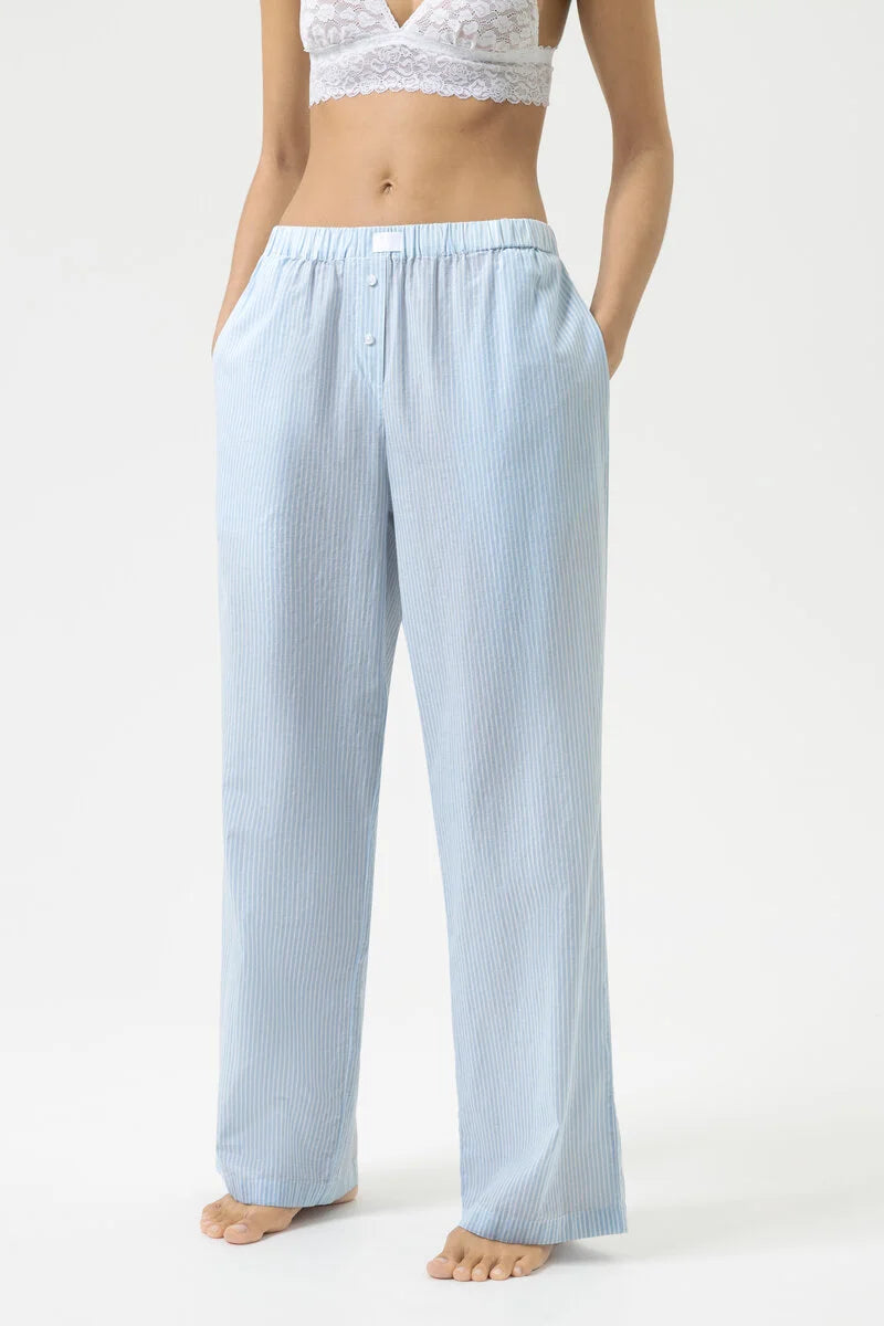 Mey Serie Cotton Stripes Long Trousers