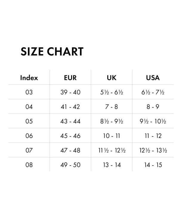 Falke Taigo Men Sock Size Chart