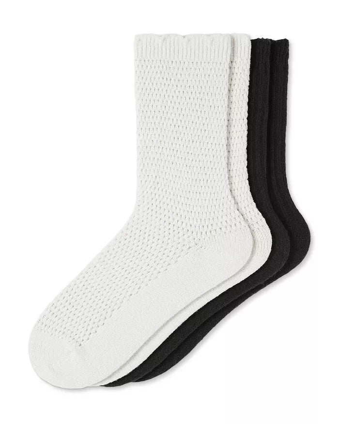 Hue Lattice Scallop Sock 2 Pack