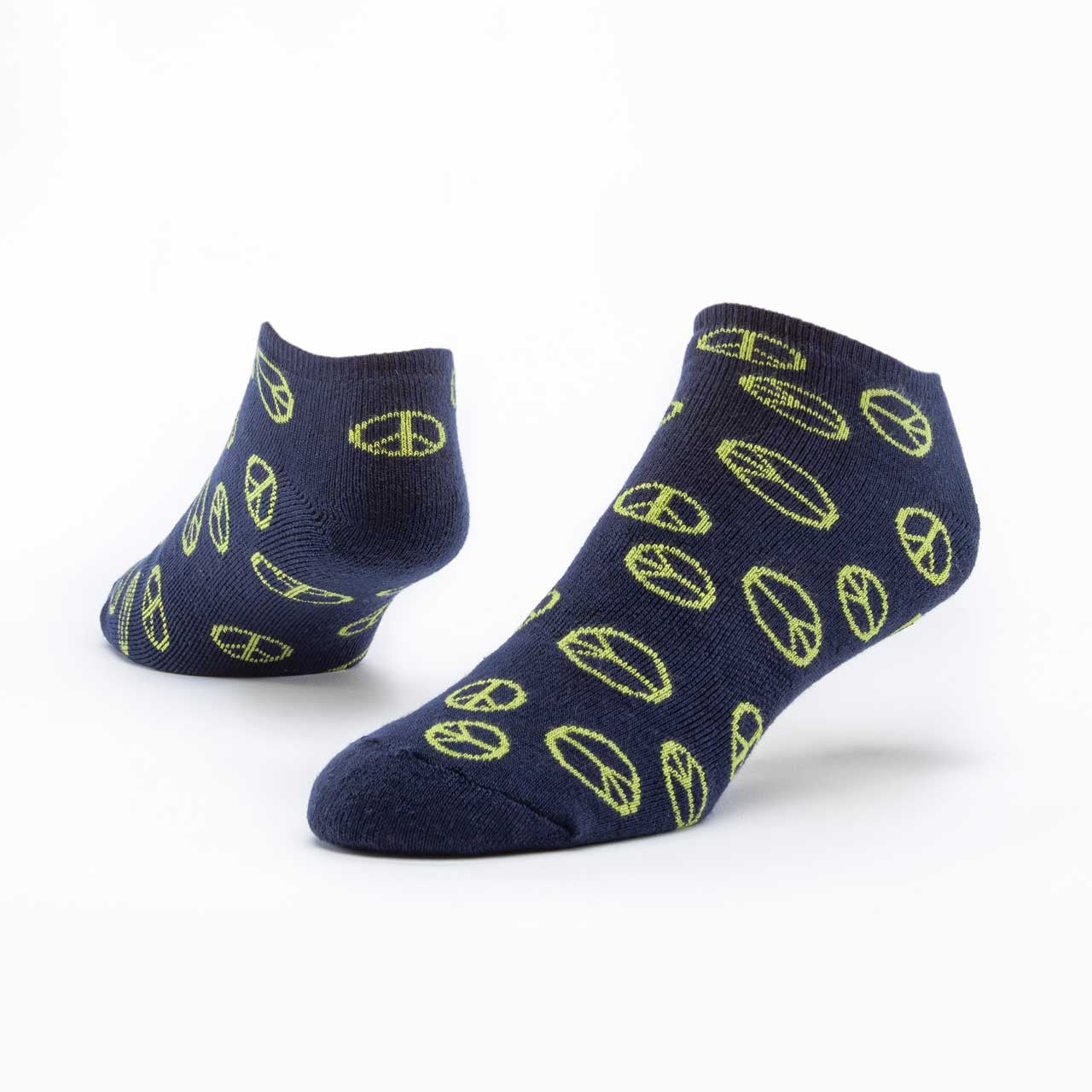 Maggie`s Organics Organic Cotton Patterned Footie Sock - Peace