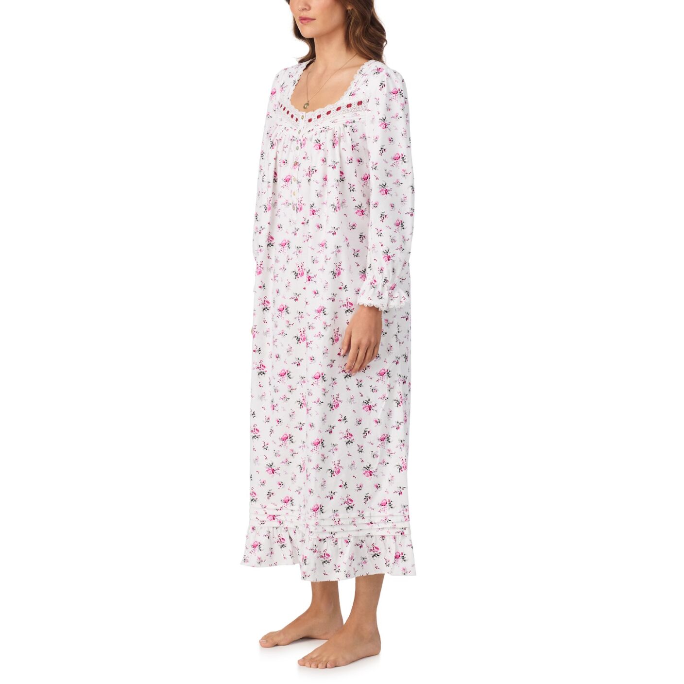 Eileen West Flannel 50" L/S Ballet Nightgown