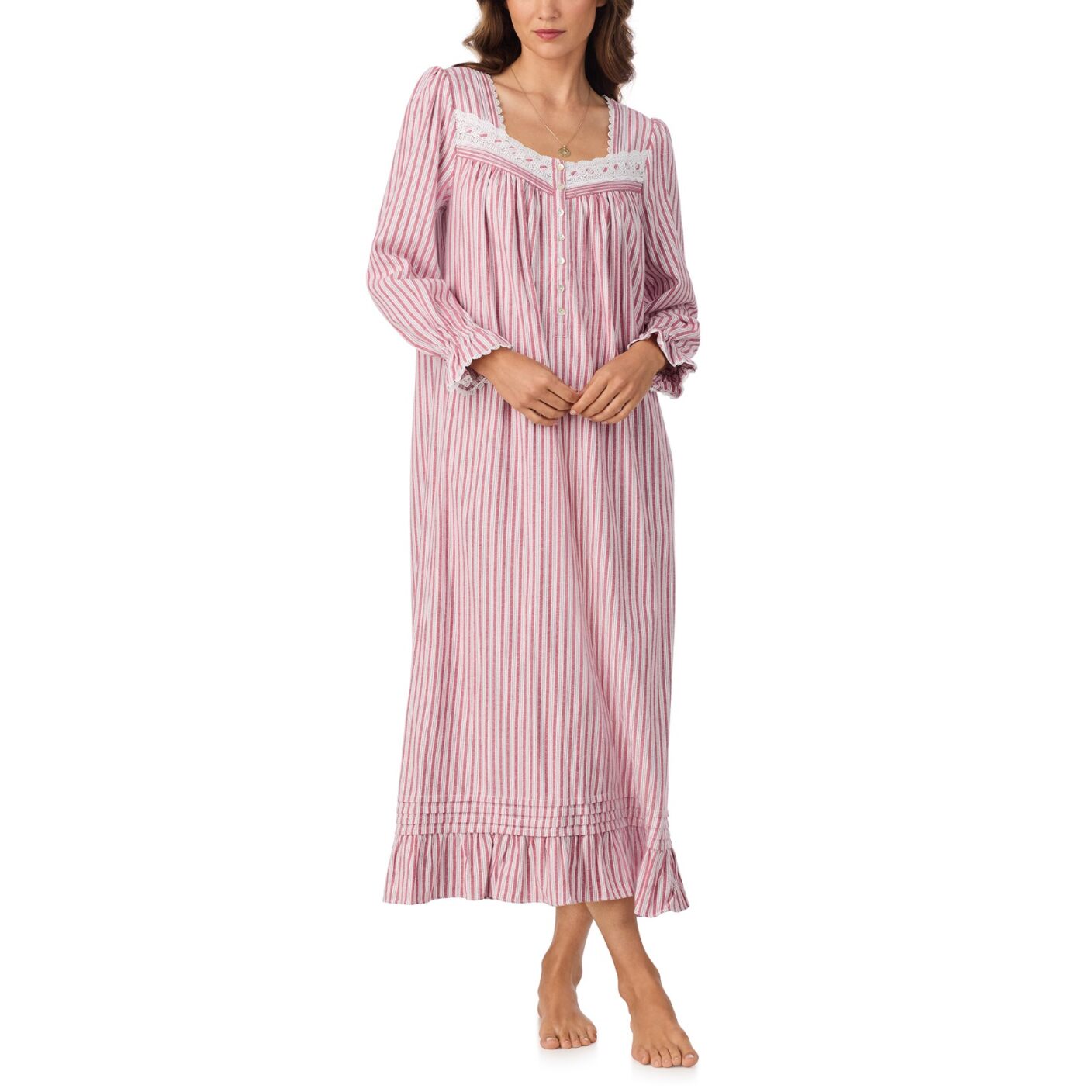 Eileen West Flannel 50" L/S Ballet Nightgown