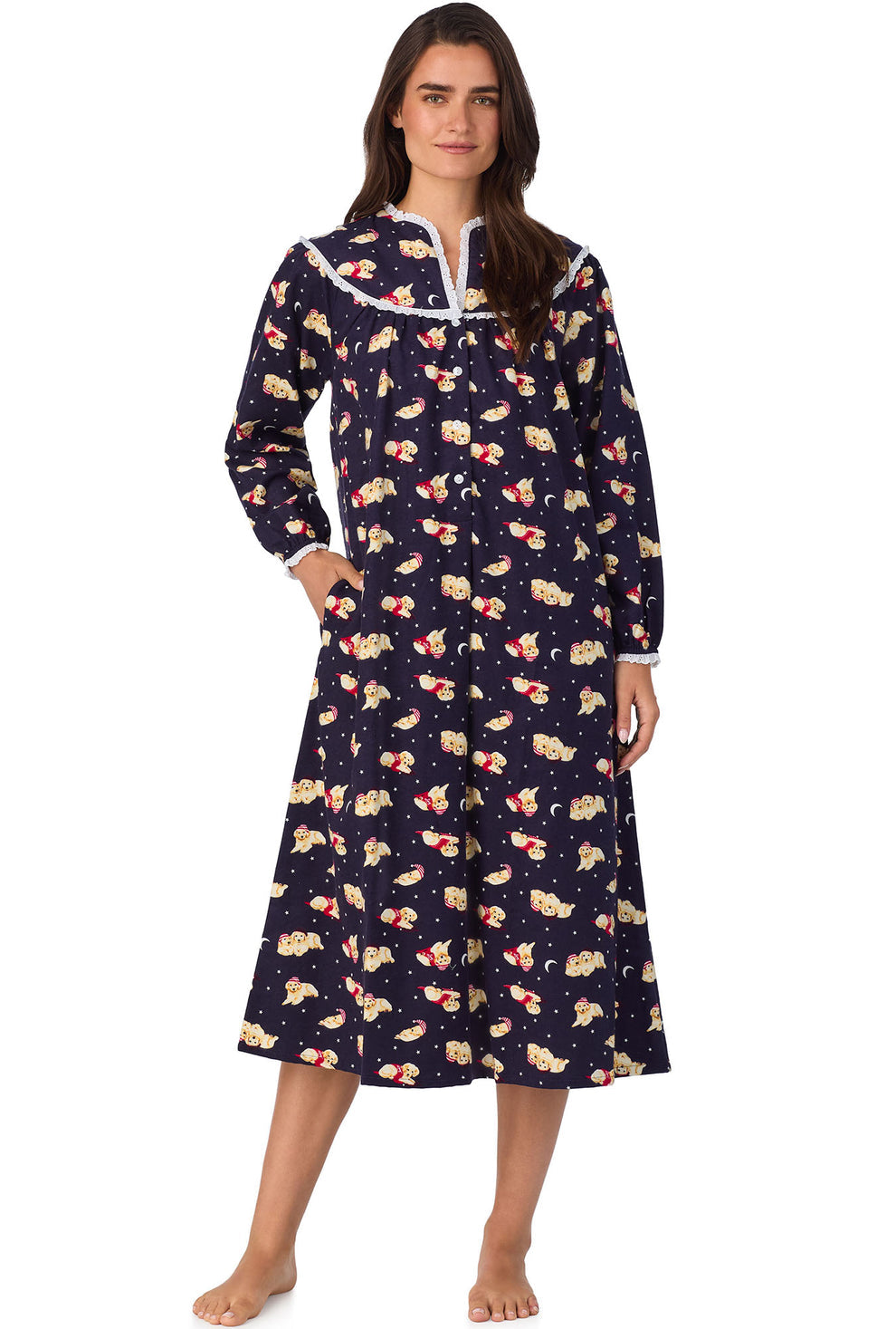 Lanz of Salzburg Flannel Long Gown