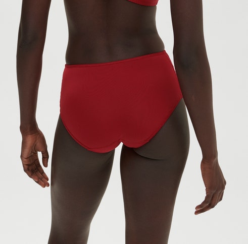 Red Black Simone Perele High Waist Brief