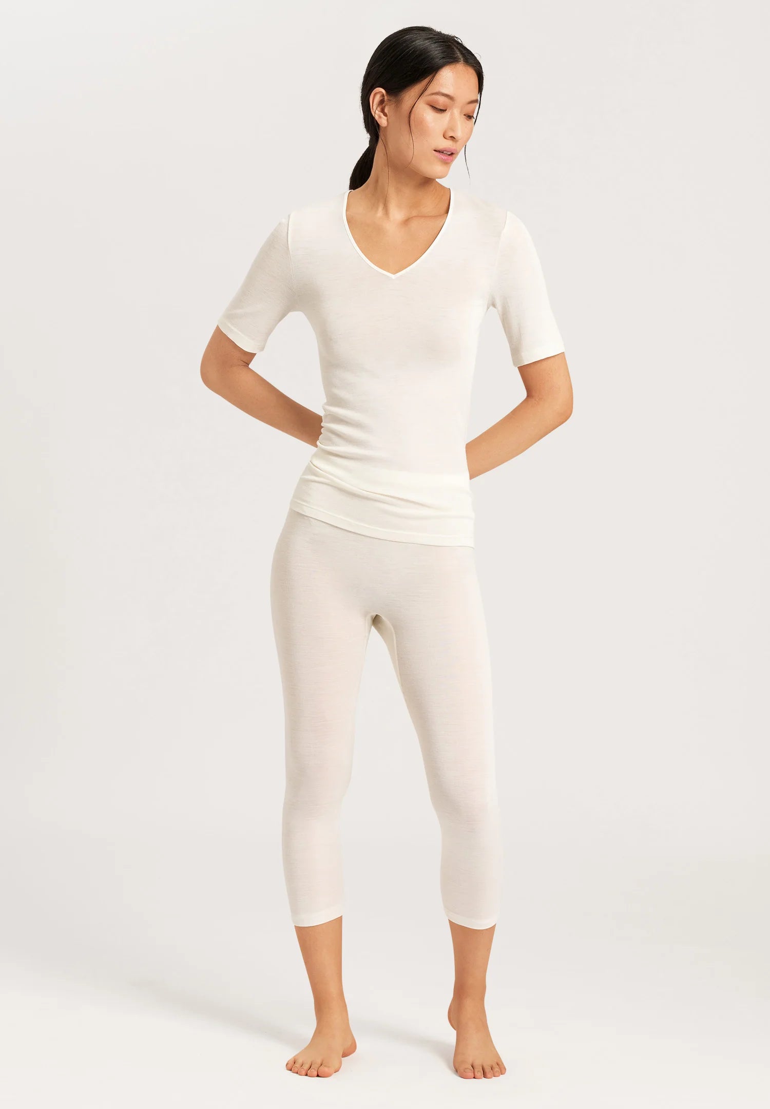 Hanro Woolen Silk Short Sleeve Shirt