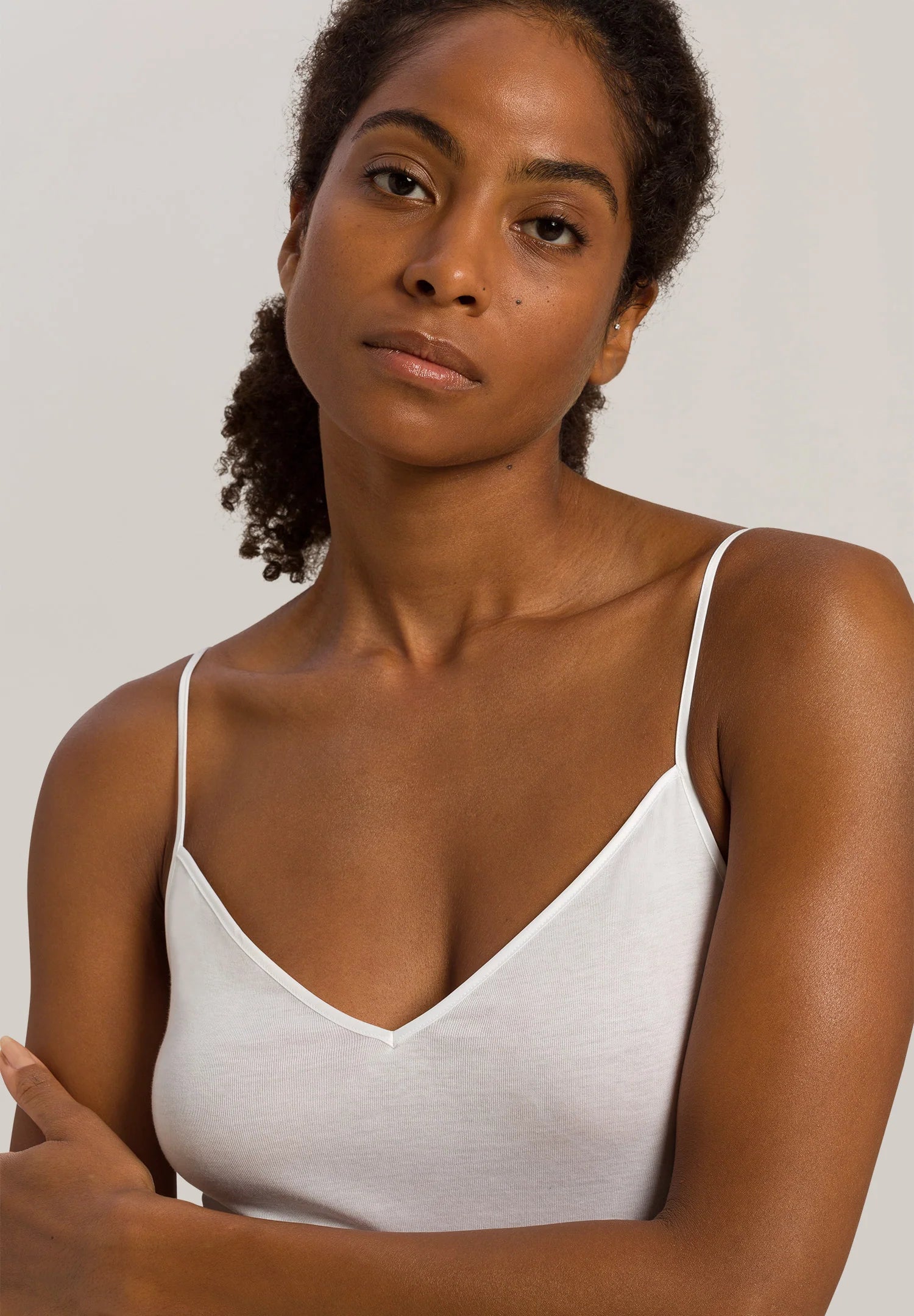 Hanro Cotton Seamless V-Neck Camisole