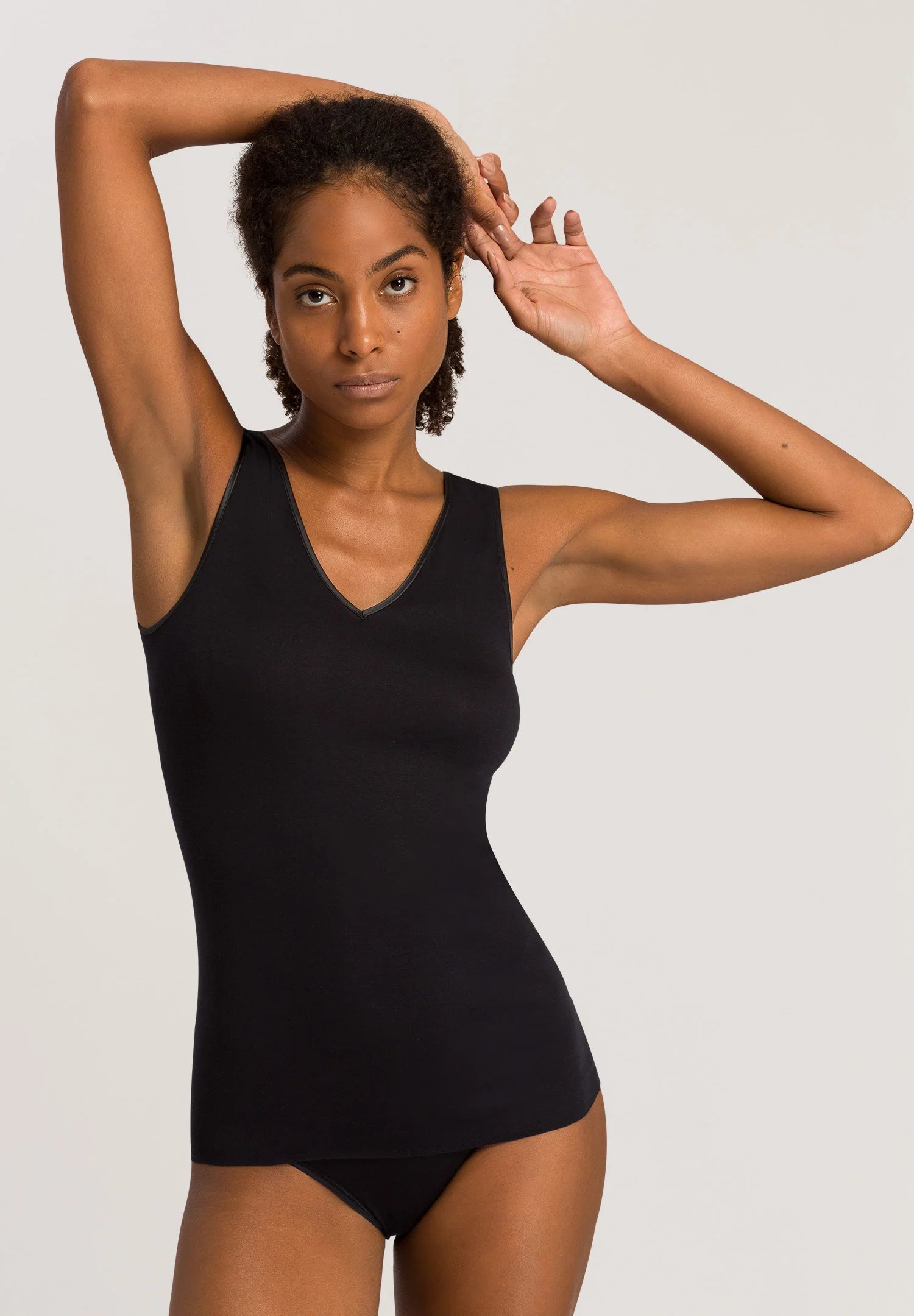 Hanro Cotton Seamless V-Neck Tank